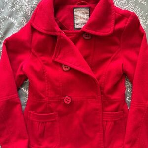 Juniors Dollhouse Y2K Red peacoat